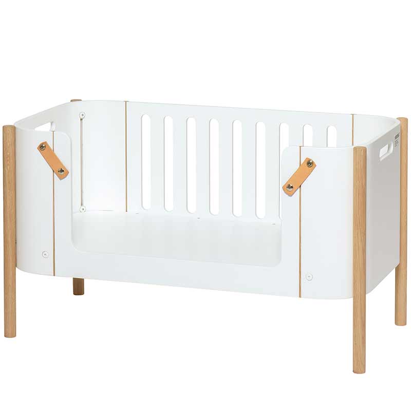 Juniorbett 120x60 Weiß  3x1 Matratze 1 Schublade Babybett Kinderbett 