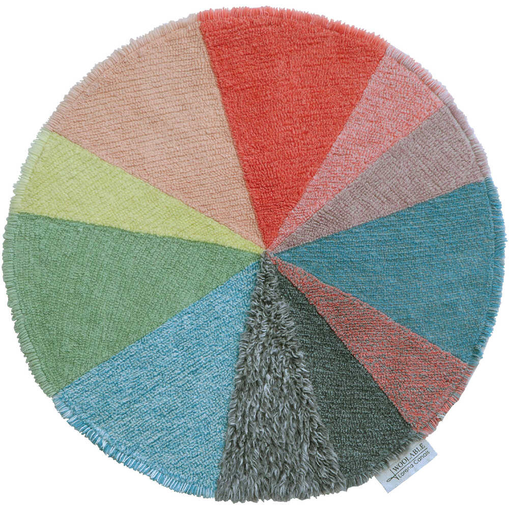 Waschbarer Wollteppich Pie Chart Ø120cm by Donna...