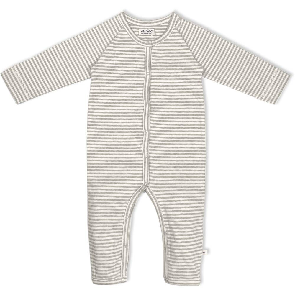 Bio Pyjama Jersey Arthur grau gestreift 18-24M