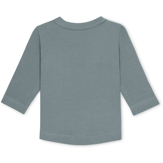 Langarm T-Shirt Mono aus Bio-Jersey taubenblau