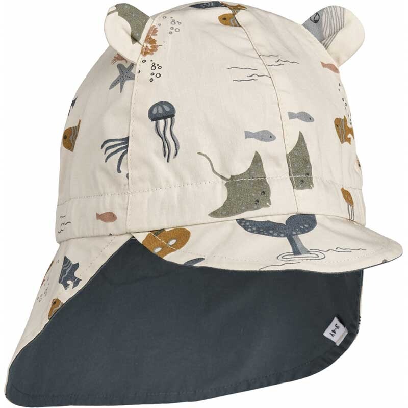 Sun Hat reversible "Gorm" Sea creature sandy