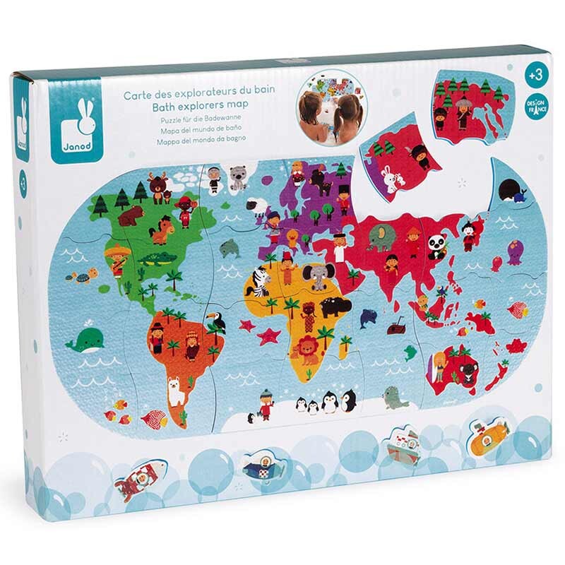 Bath Puzzle World map 28pcs  3-6y