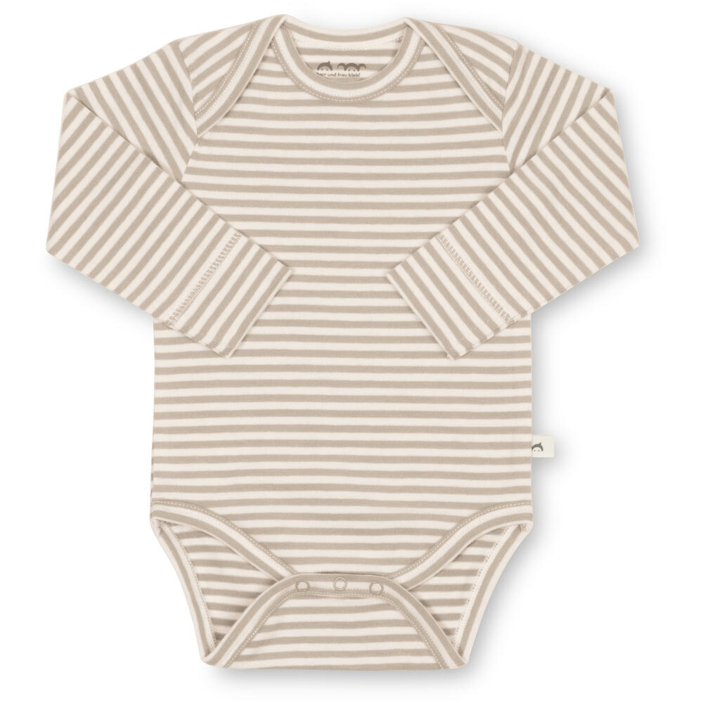 Body langarm Otto aus Bio-Jersey sand gestreift