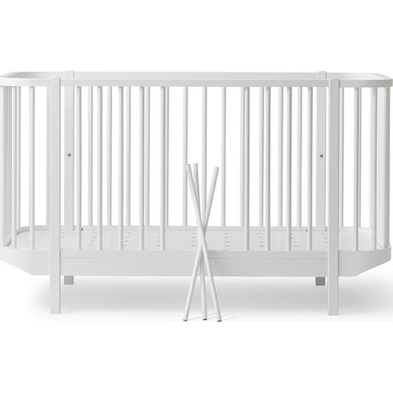 OLI Baby- und Kinderbett 76x146x86cm weiß