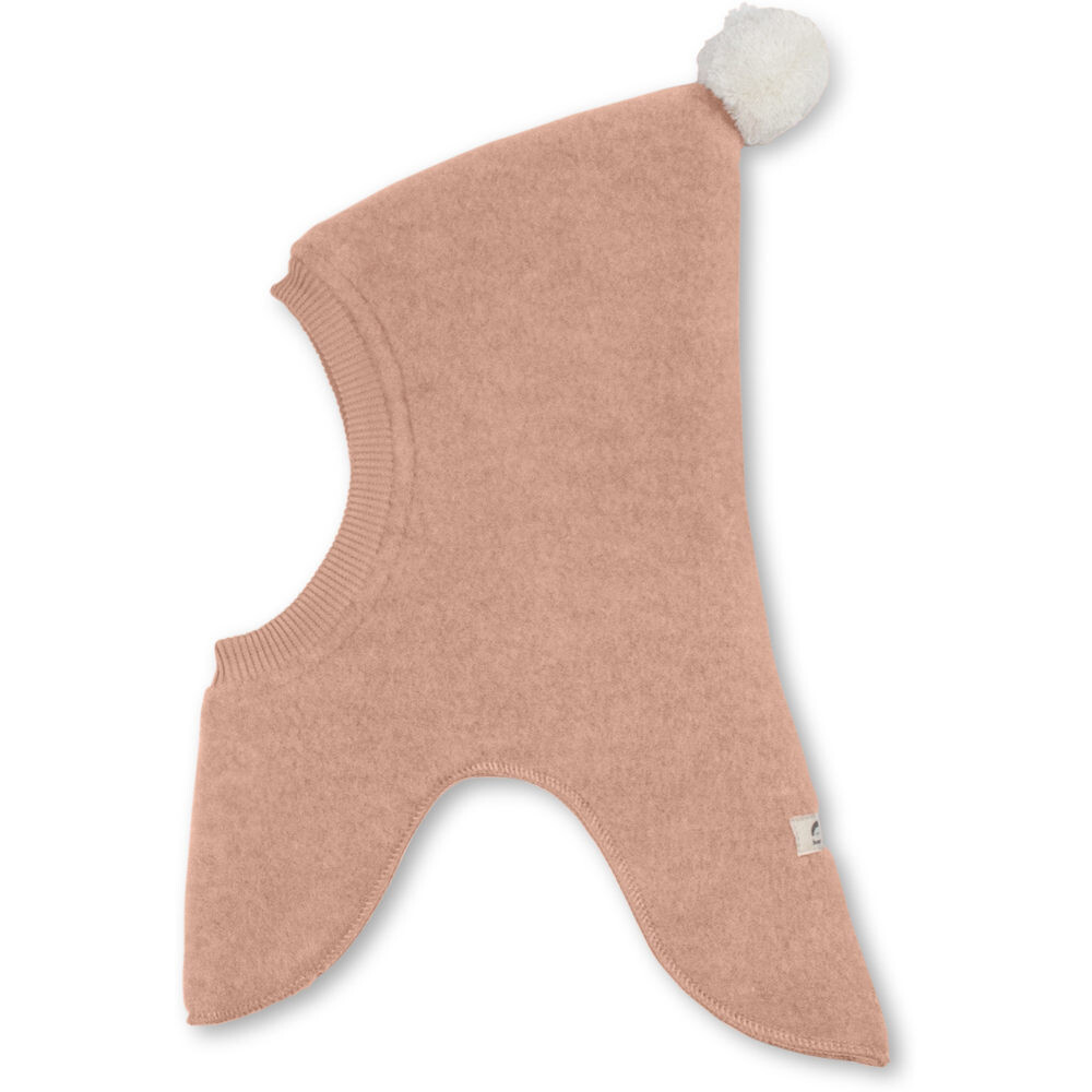 Organic woolfleece balaclava Selma rosé