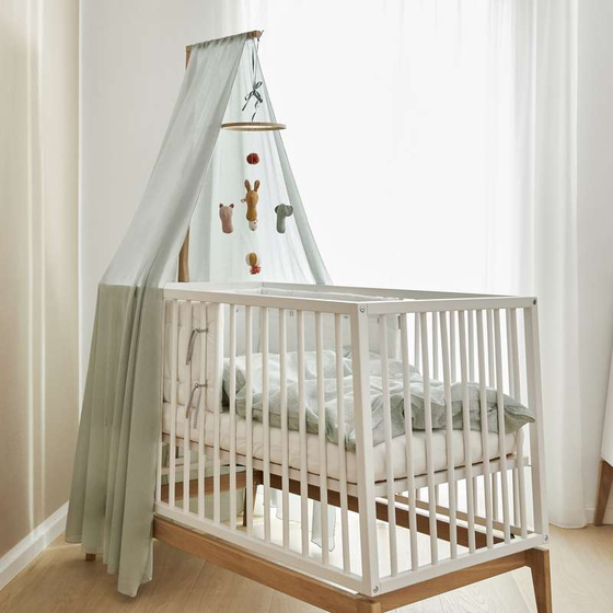 Bed canopy for Linea and Luna baby bed sage green