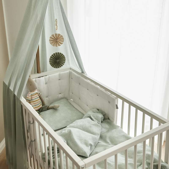 Bed canopy for Linea and Luna baby bed sage green