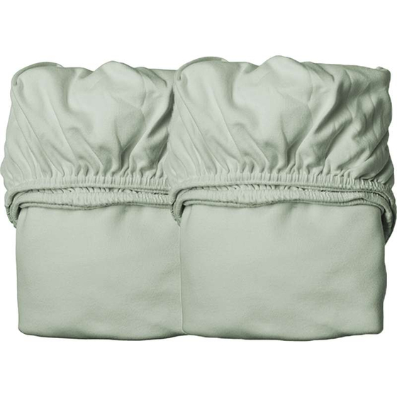 Fitted Sheet organic 60/70 x 120/140cm 2-pack sage green