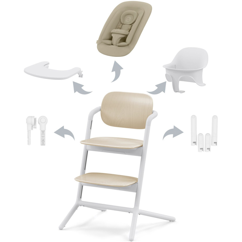 LEMO High chair 4-in-1 Set all white