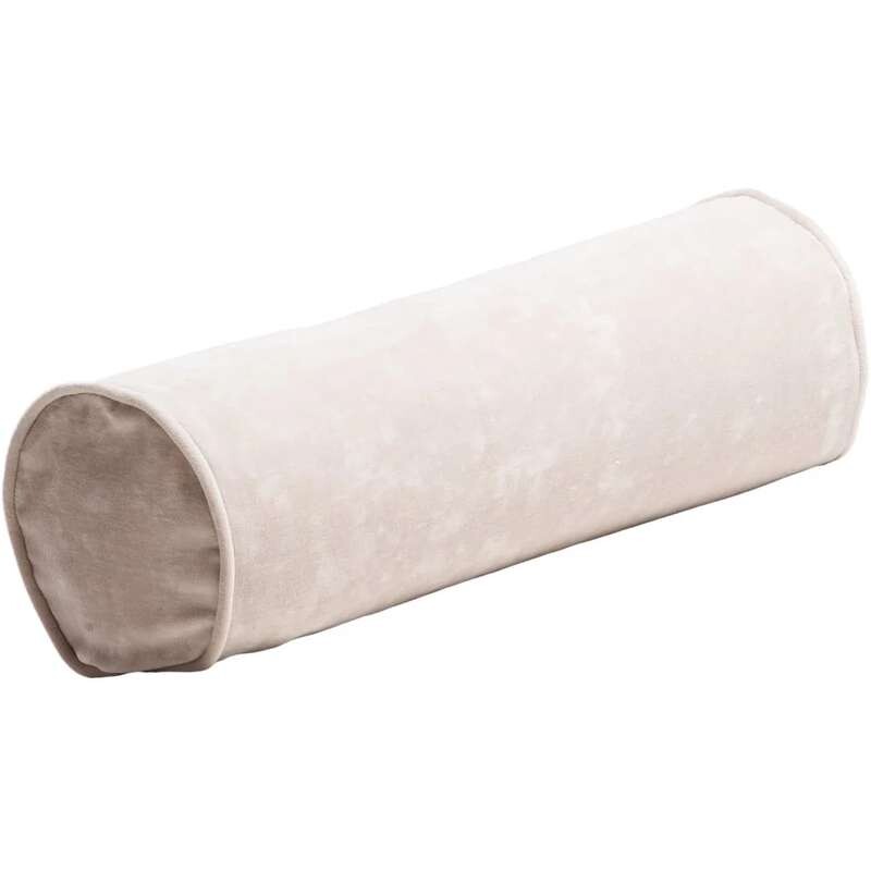 Kissenrolle Samt beige