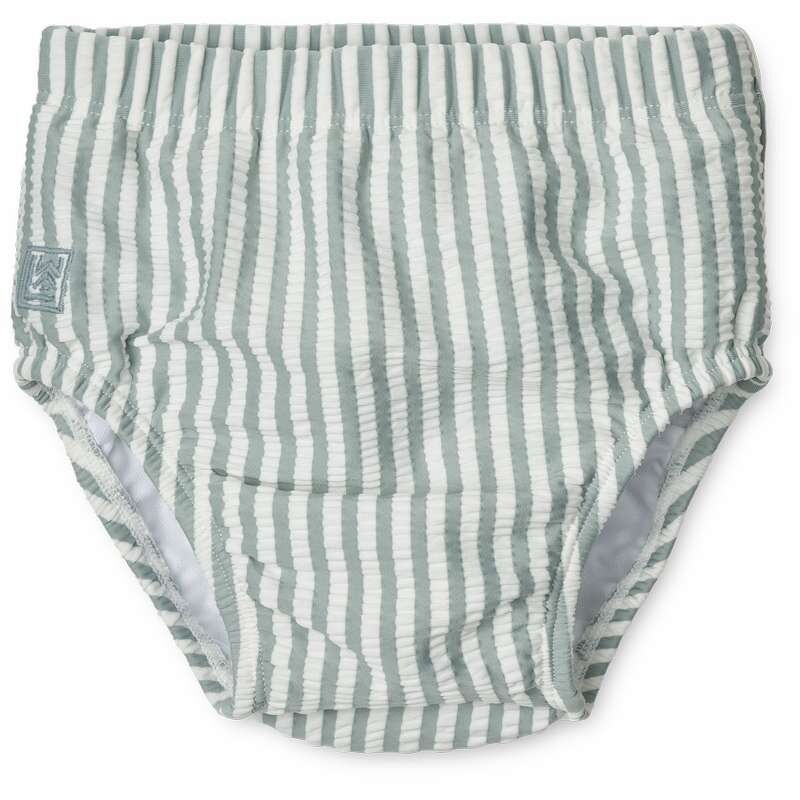 Swim pants "Anthony" striped sea blue / white