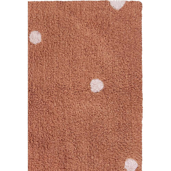 Waschbarer Teppich Mini Dot chestnut