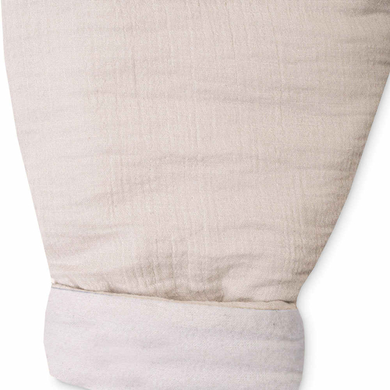 Sleeping Bag with feet made of cotton muslin 2.5 TOG sand