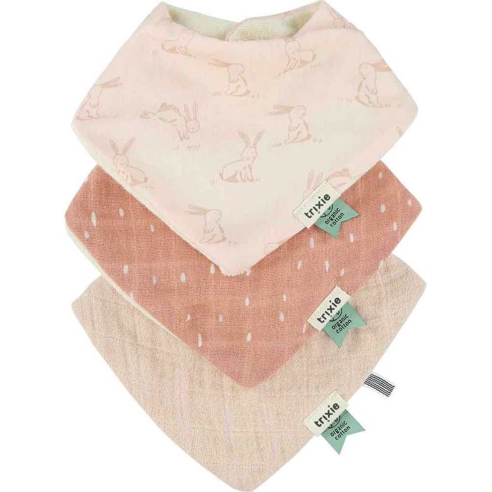 Bandana bib 3-pack mix rosy rabbit