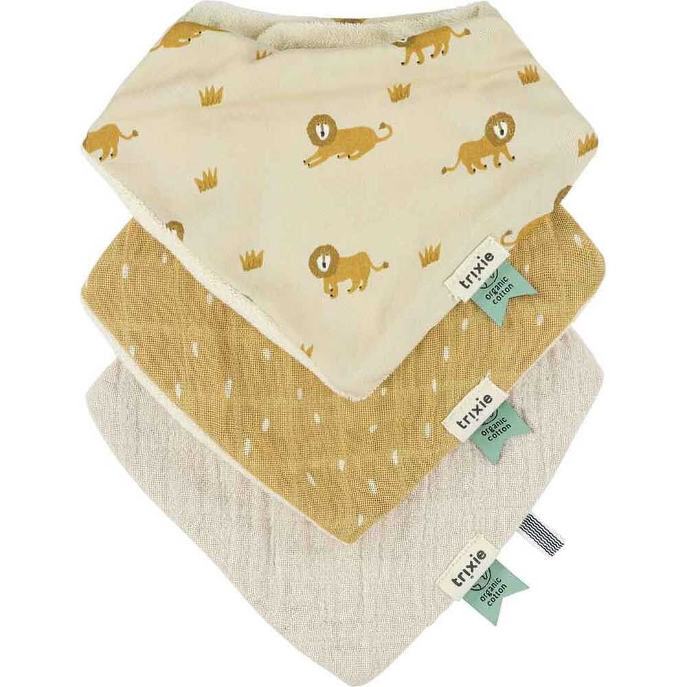 Bandana bib 3-pack mix lively lion