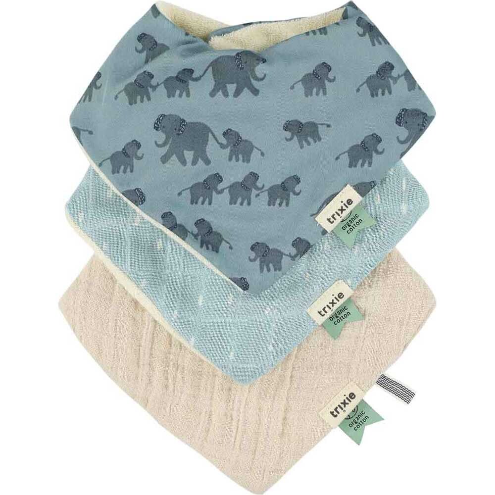 Bandana bib 3-pack mix enchanting elephant