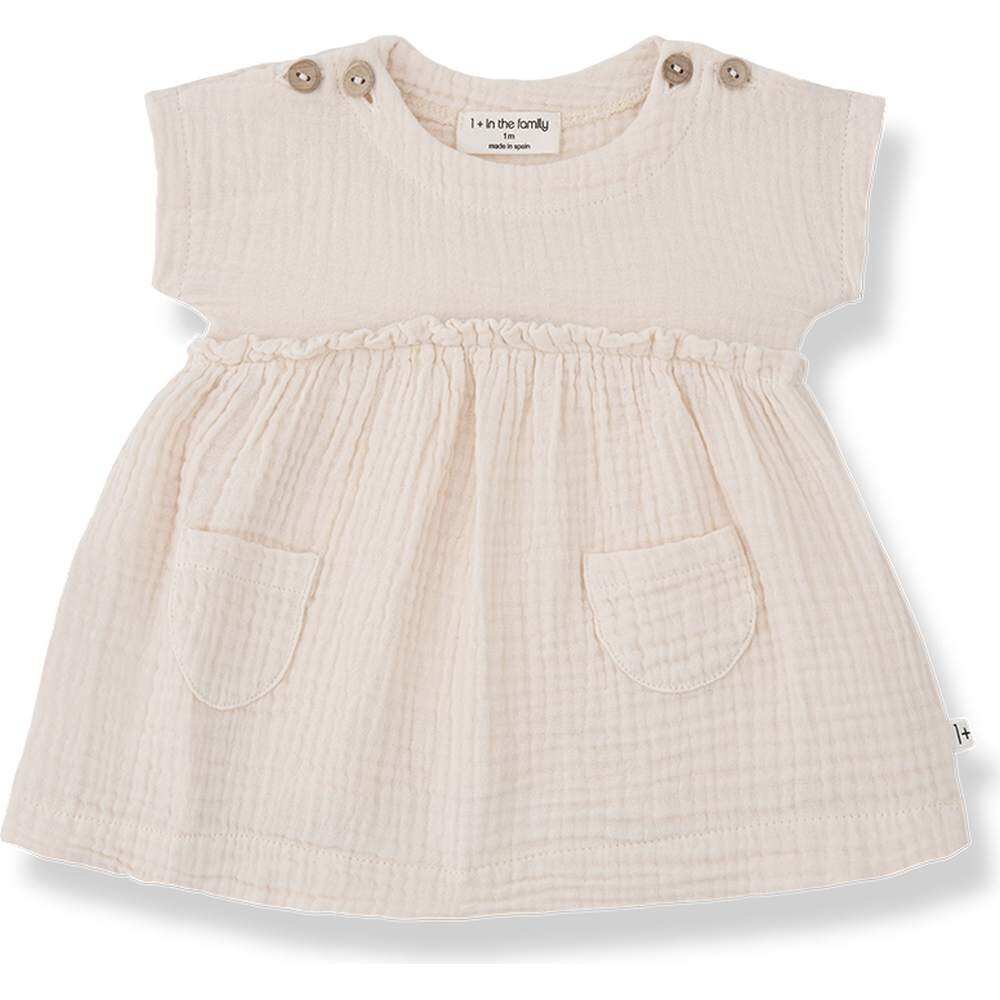 Dress Shortsleeve Muslin Marta nude