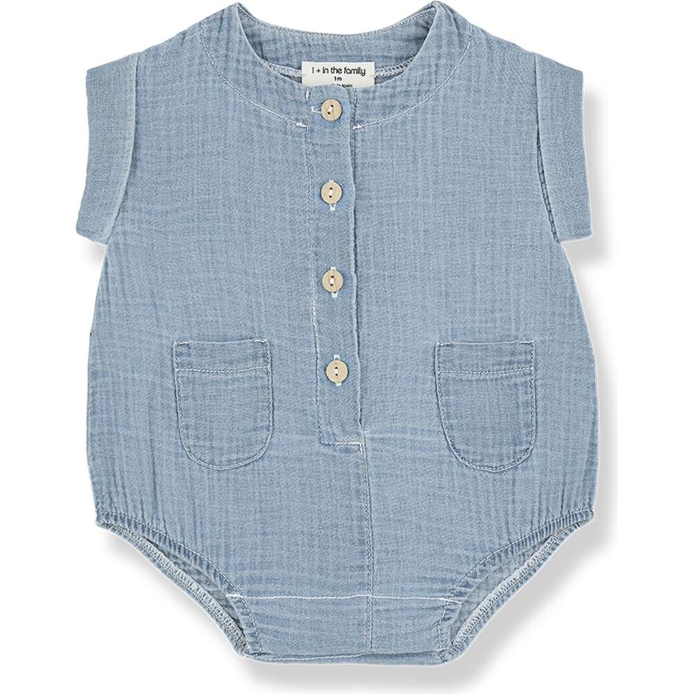 Romper Shortsleeve Muslin Carlo denim