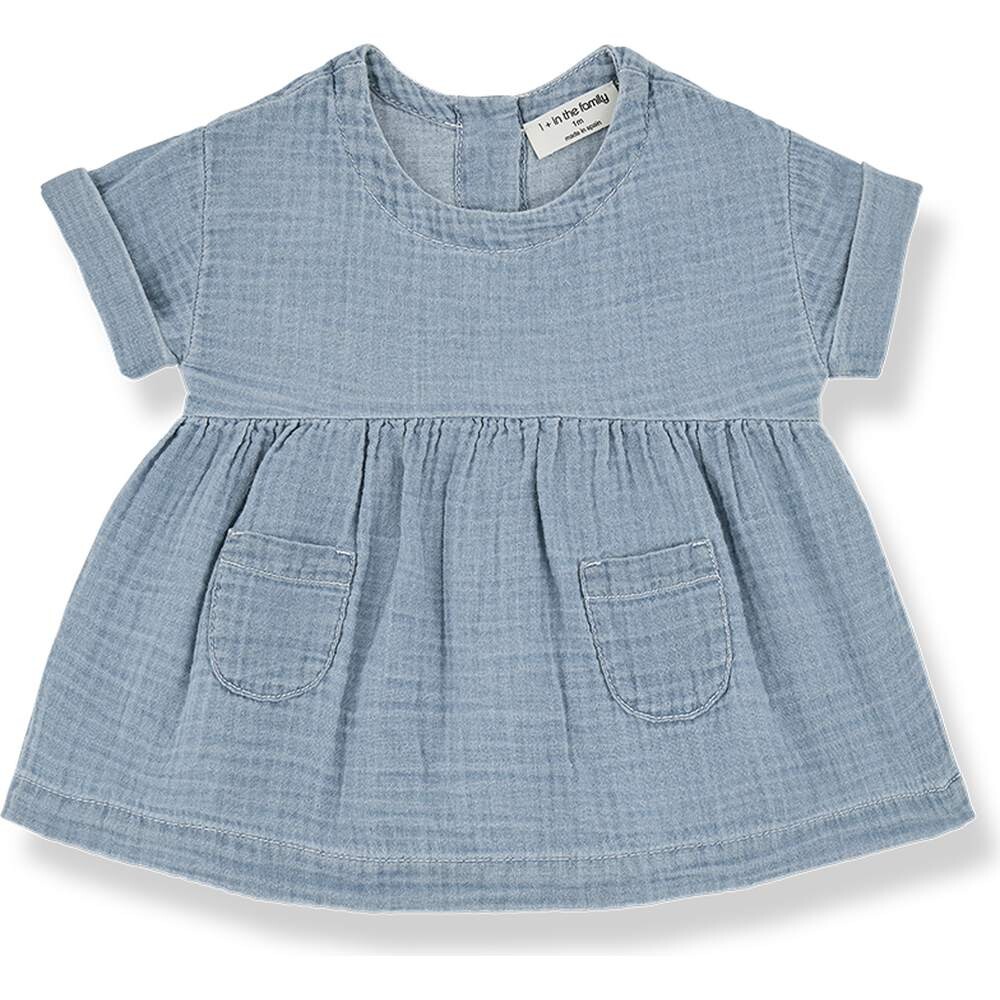 Dress Shortsleeve Muslin Lavinia denim