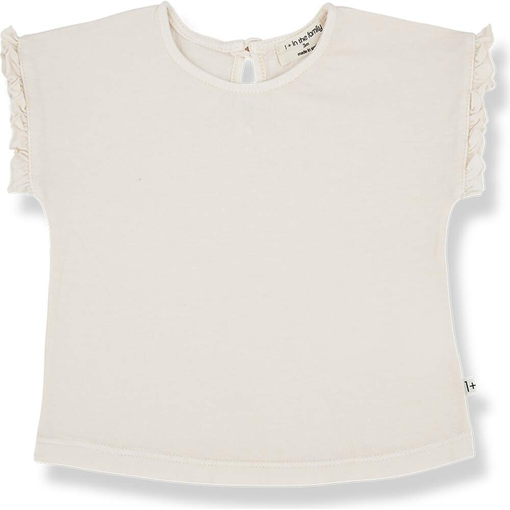 T-Shirt Shortsleeve Cotton Bianca off-white