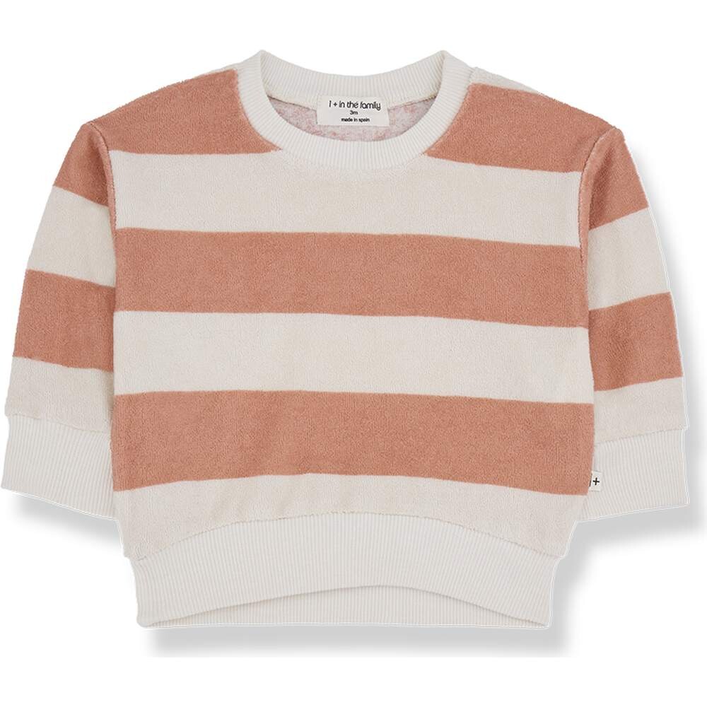 Pullover Jersey Stefano gestreift coral