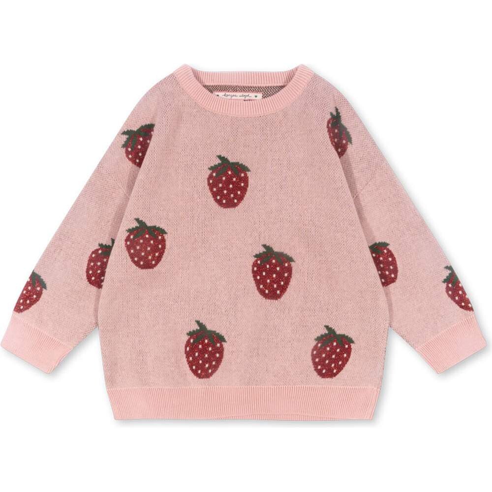 Knit Blouse Lapis Lurex strawberry