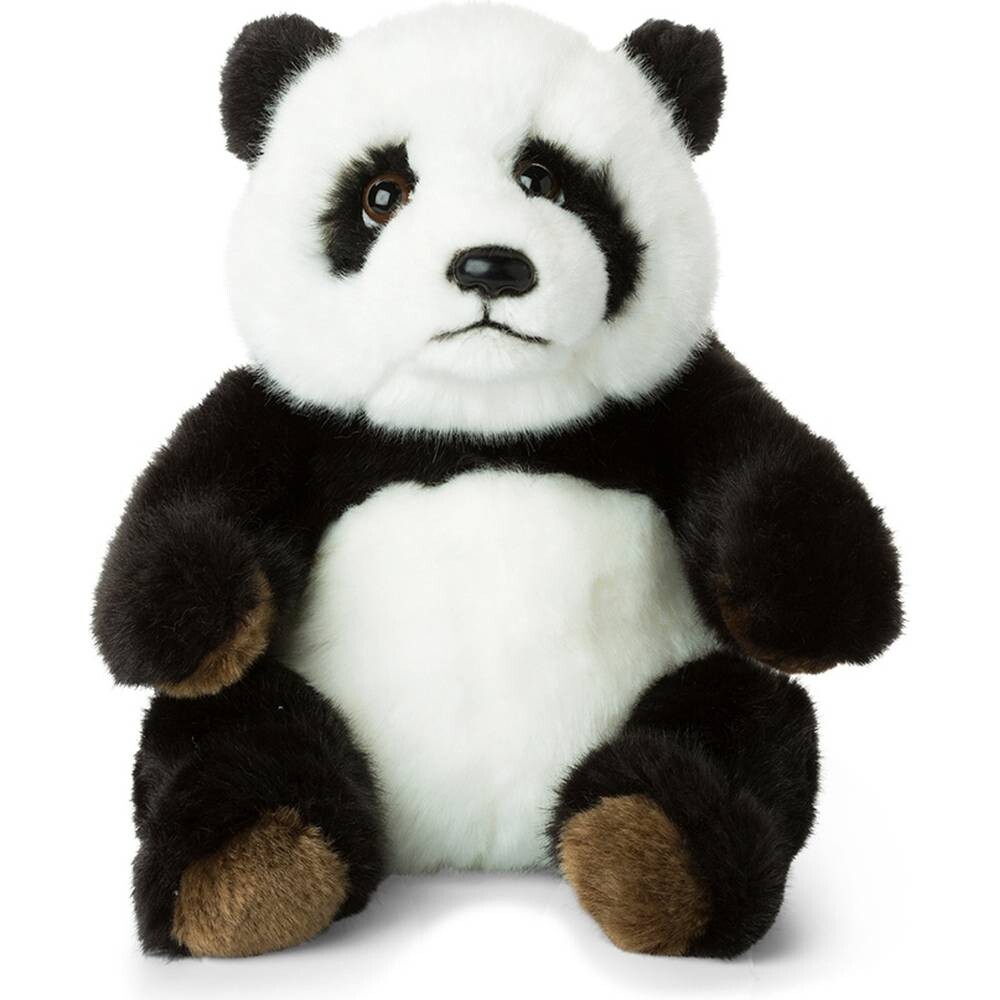 Stofftier WWF Panda sitzend schwarz weiß 22cm