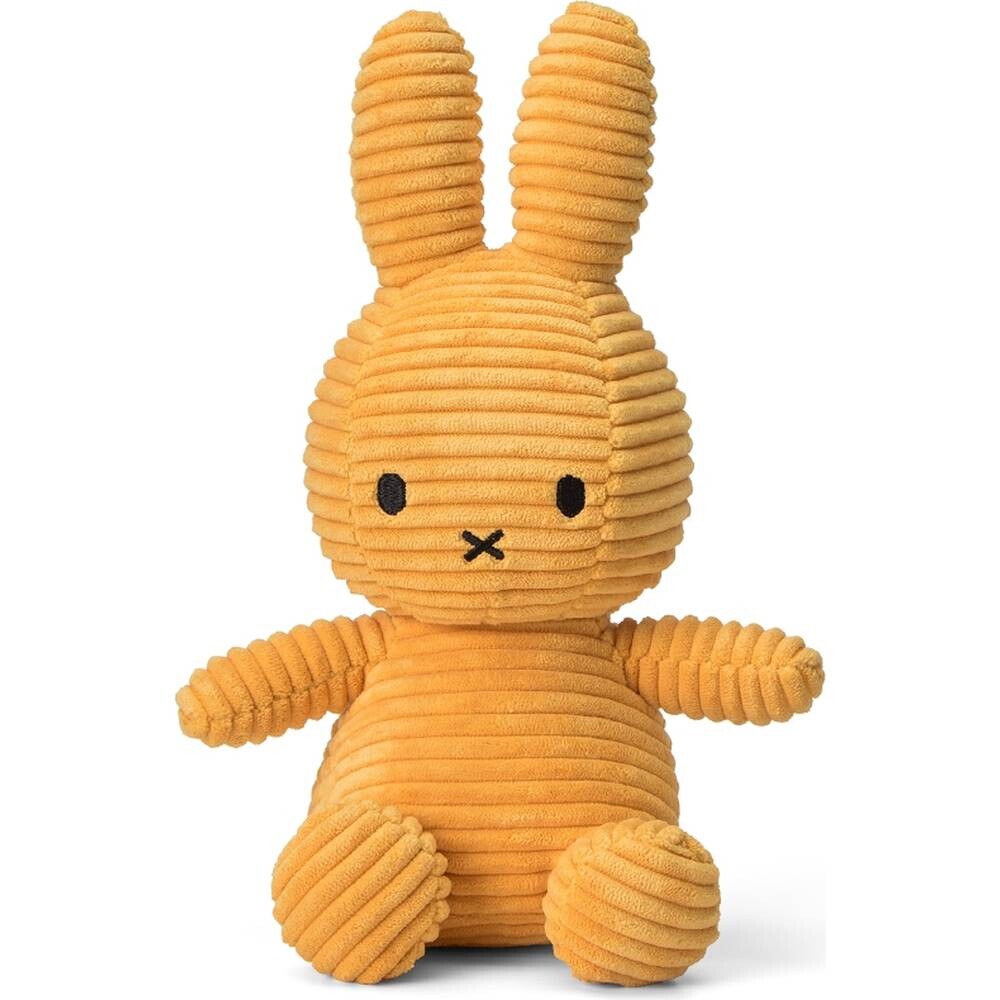 Stofftier Miffy ECO sitzend Cord gelb 23cm