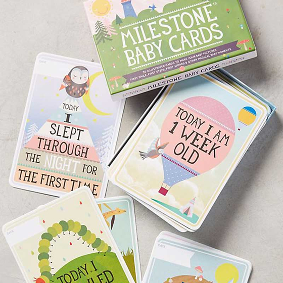 30 Milestone Baby Cards Englisch