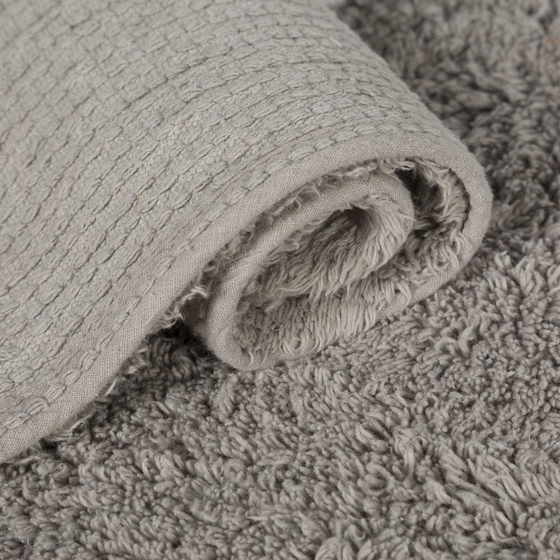 Waschbarer Teppich Punkte 120x160cm grey Baumwolle