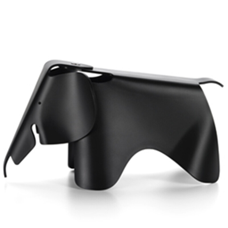 Elefant Eames klein tiefschwarz H21xT39xL20,5cm