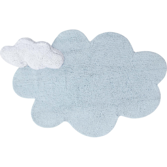 Waschbarer Teppich Puffy Dream 110x170cm blue Baumwolle