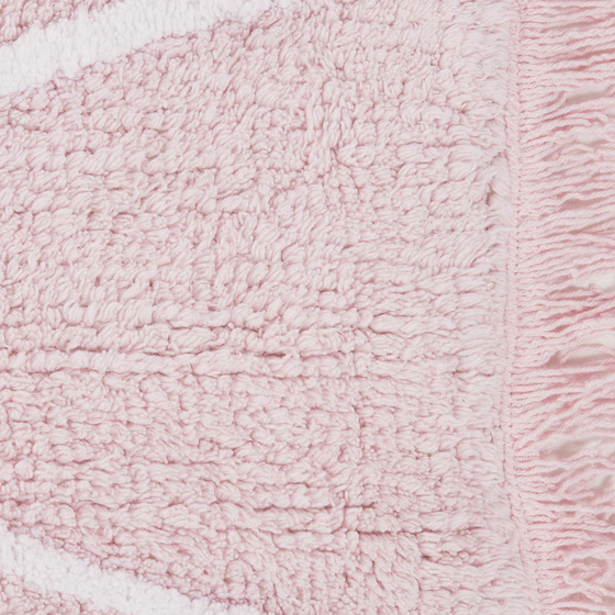 Waschbarer Teppich Hippy 120x160cm pink Baumwolle