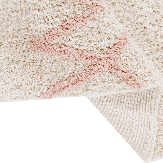 Waschbarer Teppich Atlas 120x160cm natural/vintage nude Baumwolle