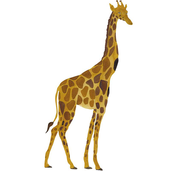 Wandsticker Giraffe gelb