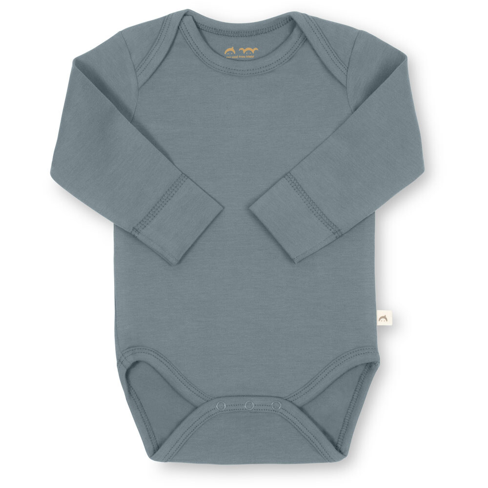 Body langarm Otto aus Bio-Jersey taubenblau